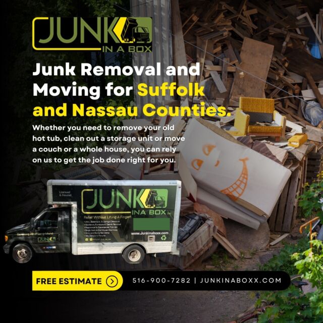 🌟 Tired of living with all that unwanted junk? Let Junk In A Box give you a fresh start!

💪 Our professional junk removal services will help you reclaim your space and declutter your life. Say goodbye to the old and hello to the new!

#junkremoval #cleanups #junk #hauling #recycle #realestate #demolition #junkremovalservice #construction #trash #trashremoval #wastemanagement #recycling #garbage #dumpster #junkhauling #junkremovalservices #dumpsterrental #renovation #rubbishremoval #cleanouts #waste #realtor #rubbish #cleanout #business #disposal #propertymanagement #debrisremoval